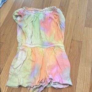 Old Navy Pink and Orange One Piece Romper with Elastic Waist